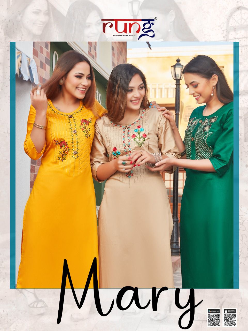 Rung Mary Latest Designer Fancy Ethnic Wear Embroidery Kurti Collection